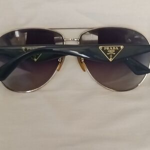 Prada Black Aviator Sunglasses